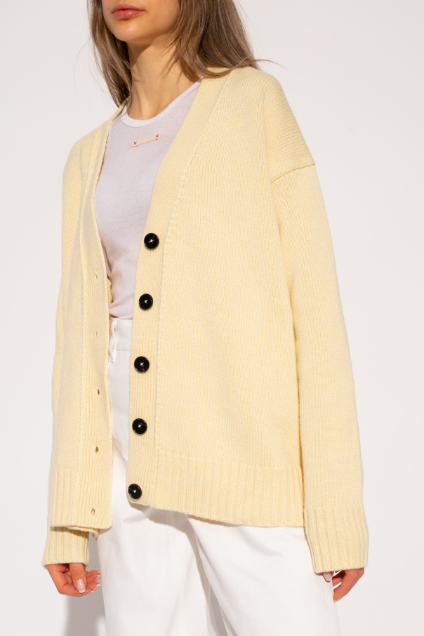 Yellow Cashmere cardigan JIL SANDER - SchaferandweinerShops